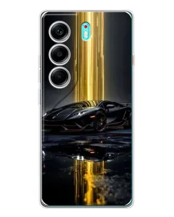 Чохол для TECNO Camon 40 з картинкою «Нічний Lamborghini драйв»