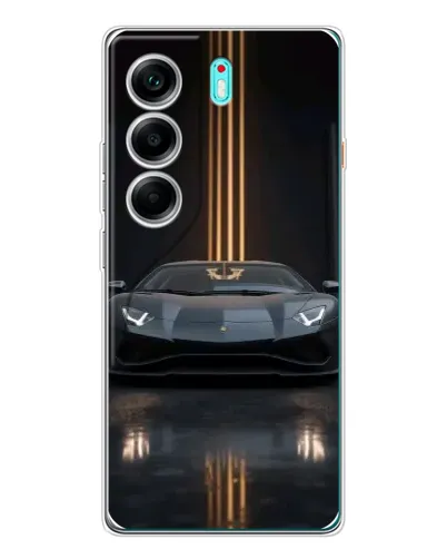 Чохол для TECNO Camon 40 з картинкою «Lamborghini золоті лінії» Чохол для TECNO Camon 40 з картинкою «Lamborghini золоті лінії»