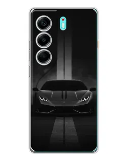 Чохол для TECNO Camon 40 з картинкою «Lamborghini симетрія доріг»