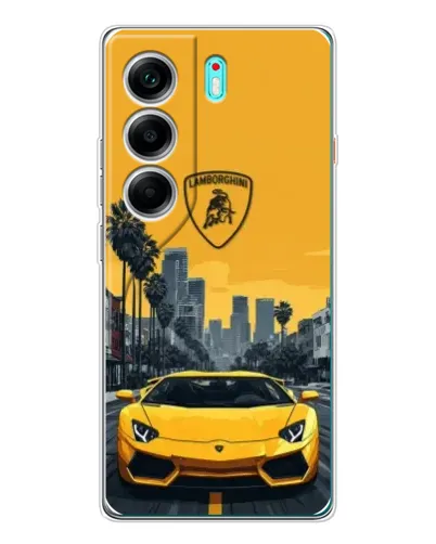 Чохол для TECNO Camon 40 з картинкою «Жовтий Lamborghini місто» Чохол для TECNO Camon 40 з картинкою «Жовтий Lamborghini місто»