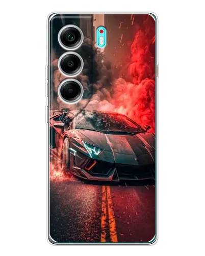 Чохол для TECNO Camon 40 з картинкою «Lamborghini червоний дим» Чохол для TECNO Camon 40 з картинкою «Lamborghini червоний дим»