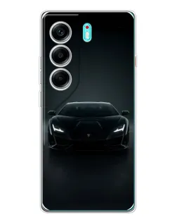Чохол для TECNO Camon 40 з картинкою «Чорний Lamborghini Aventador»