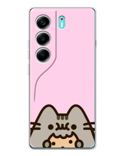 Чохол для TECNO Camon 40 з картинкою «Pusheen та печиво»