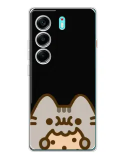 Чохол для TECNO Camon 40 з картинкою «Пушин на чорному»