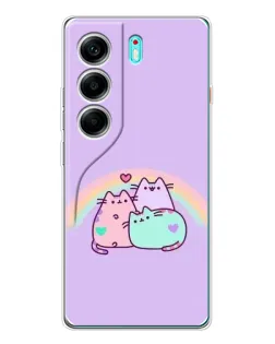 Чохол для TECNO Camon 40 з картинкою «Веселкові Пушини»