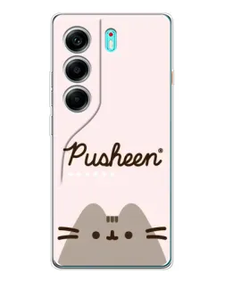 Чохол для TECNO Camon 40 з картинкою «Pusheen логотип»