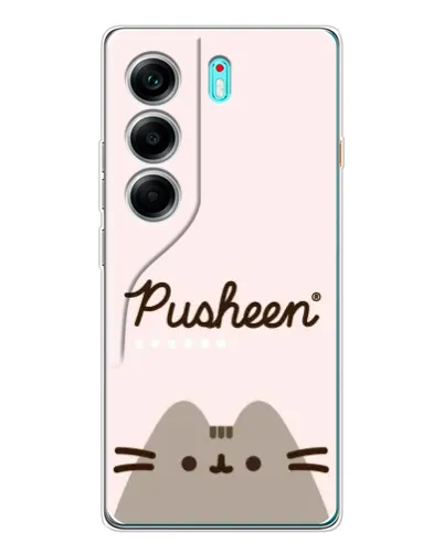 Чохол для TECNO Camon 40 з картинкою «Pusheen логотип»