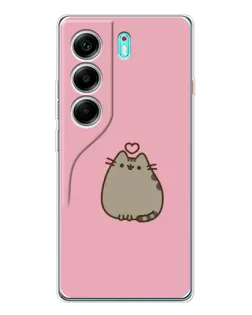Чохол для TECNO Camon 40 з картинкою «Pusheen серце»