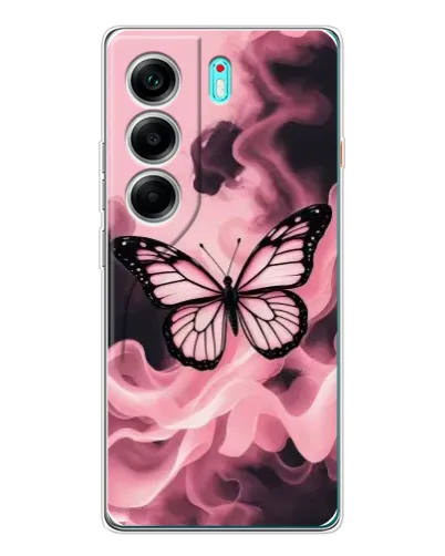 Чехол для TECNO Camon 40 с картинкой «Бабочка в дыму»