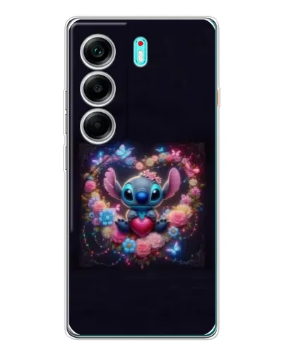 Чохол для TECNO Camon 40 з картинкою «Stitch у квітах» Чохол для TECNO Camon 40 з картинкою «Stitch у квітах»
