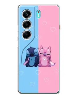 Чохол для TECNO Camon 40 з картинкою «Stitch та Angel Love»