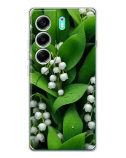 Чохол для TECNO Camon 40 з картинкою «Конвалії в зелені»