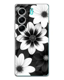 Чохол для TECNO Camon 40 з картинкою «Монохромні айстри»