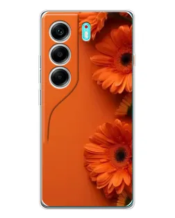 Чохол для TECNO Camon 40 з картинкою «Помаранчеві гербери»