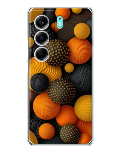 Чохол для TECNO Camon 40 з картинкою «Об'ємні помаранчеві сфери» Чохол для TECNO Camon 40 з картинкою «Об'ємні помаранчеві сфери»