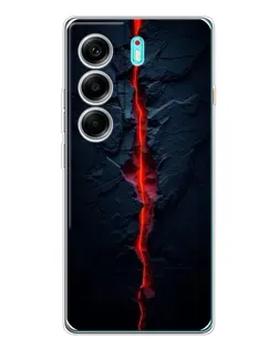 Чохол для TECNO Camon 40 з картинкою «Червона лавова тріщина»
