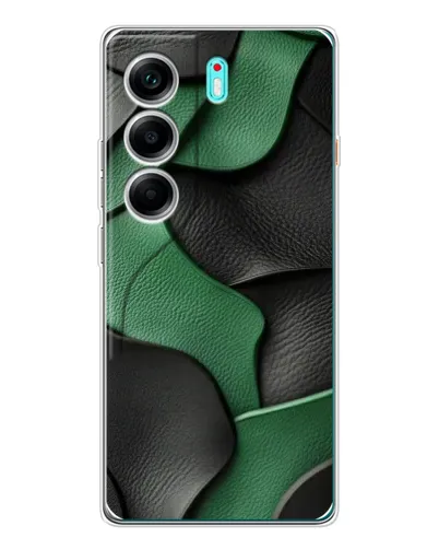Чохол для TECNO Camon 40 з картинкою «Зелені шкіряні хвилі» Чохол для TECNO Camon 40 з картинкою «Зелені шкіряні хвилі»