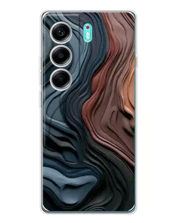 Чохол для TECNO Camon 40 з картинкою «Кольорові хвилі каньйону»