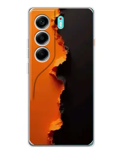 Чохол для TECNO Camon 40 з картинкою «Помаранчевий розлом»