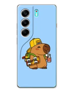 Чохол для TECNO Camon 40 з картинкою «Капібара на скейті»