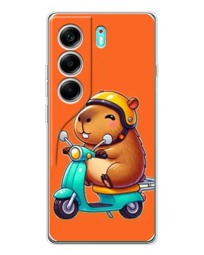 Чохол для TECNO Camon 40 з картинкою «Капібара на скутері» Чохол для TECNO Camon 40 з картинкою «Капібара на скутері»