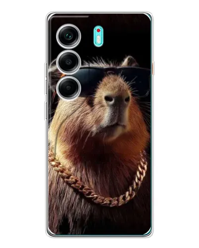 Чохол для TECNO Camon 40 з картинкою «Капібара золотий ланцюг» Чохол для TECNO Camon 40 з картинкою «Капібара золотий ланцюг»