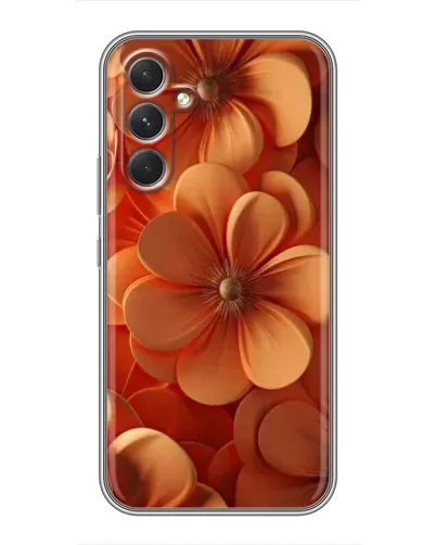 Чехол для TECNO Camon 50 Pro с картинкой «Оранжевый макро цветок»