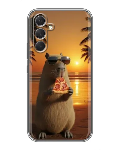 Чохол для TECNO Camon 50 Pro з картинкою «Капібара з піцою»