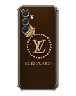 Чехол для TECNO Camon 50 с картинкой «LV — золотая печать»