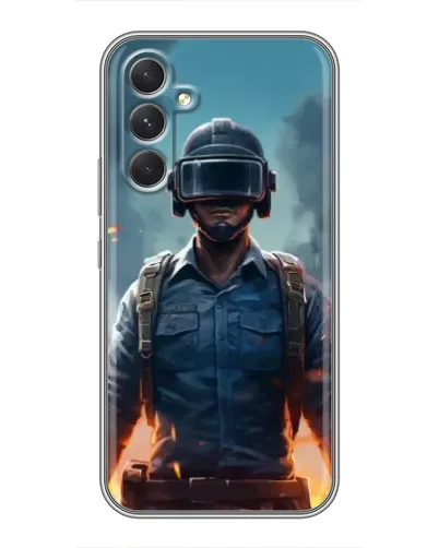 Чехол для TECNO Camon 50 с картинкой «PUBG — реалистичный герой»