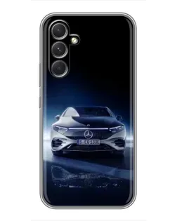 Чехол для TECNO Camon 50 с картинкой «Ночной Mercedes EQ»