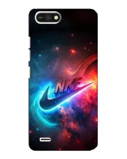 Чехол для TECNO POP 2F с картинкой «Огненный логотип Nike»