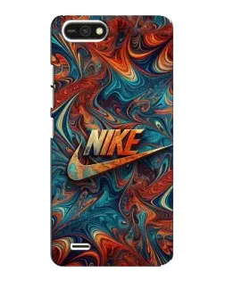 Чехол для TECNO POP 2F с картинкой «Nike в абстракции»