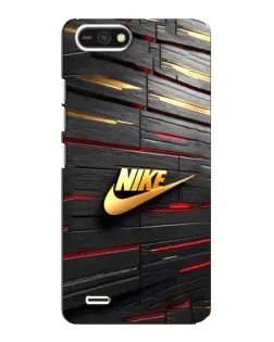 Чехол для TECNO POP 2F с картинкой «Золотой Nike на металле»