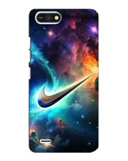 Чехол для TECNO POP 2F с картинкой «Космический Nike Swoosh»
