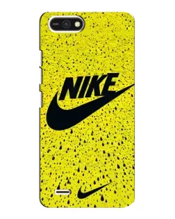 Чехол для TECNO POP 2F с картинкой «Желтый текстурный Nike»