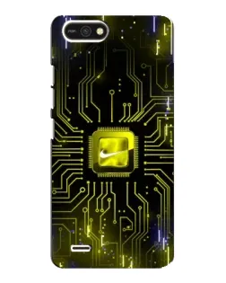 Чехол для TECNO POP 2F с картинкой «Nike — золотая искра»