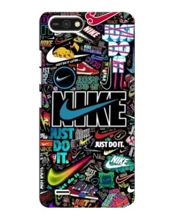 Чехол для TECNO POP 2F с картинкой «Яркий коллаж Nike»