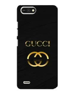 Чохол для TECNO POP 2F з картинкою «Золотий логотип Gucci»