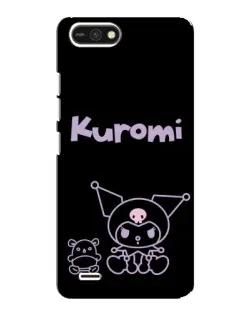 Чохол для TECNO POP 2F з картинкою «Kuromi — чорний мінімалізм»