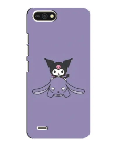 Чохол для TECNO POP 2F з картинкою «Kuromi на ліловому фоні»