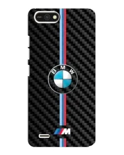 Чохол для TECNO POP 2F з картинкою «Емблема BMW та карбон»