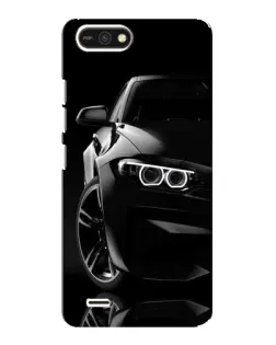 Чехол для TECNO POP 2F с картинкой «Черная BMW — профиль»