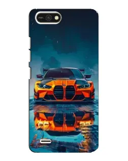 Чехол для TECNO POP 2F с картинкой «BMW — золотая эмблема»