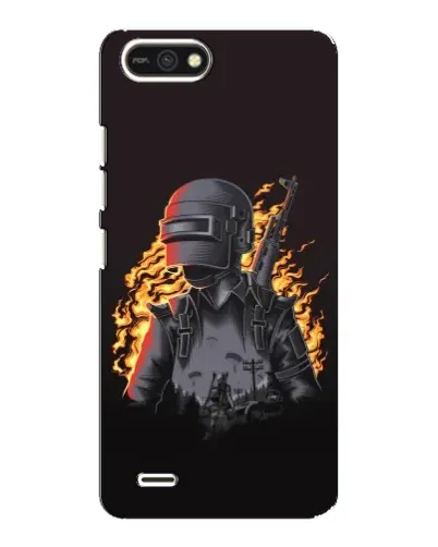 Чохол для TECNO POP 2F з картинкою «PUBG — вогняний силует»