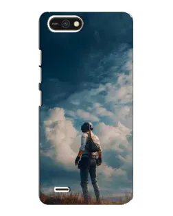 Чохол для TECNO POP 2F з картинкою «Герой PUBG на скелі»