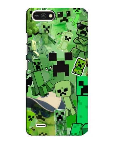 Чехол для TECNO POP 2F с картинкой «Криперы Minecraft» Чехол для TECNO POP 2F с картинкой «Криперы Minecraft»