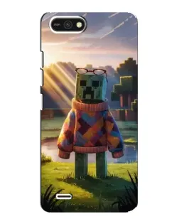 Чехол для TECNO POP 2F с картинкой «Крипер в свитере»