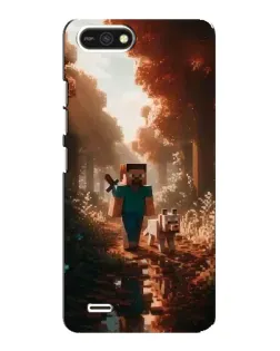 Чехол для TECNO POP 2F с картинкой «Стив в лесу»