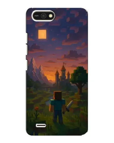 Чехол для TECNO POP 2F с картинкой «Стив у башни» Чехол для TECNO POP 2F с картинкой «Стив у башни»